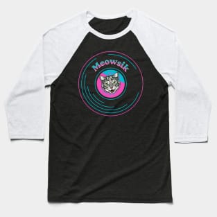 Retro Meowsik-Cat and Music lovers- Baseball T-Shirt